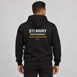 BBS-SINGLE|Black|front|$11 Away — Trading Hoodie | BB SIGN on model (English)