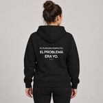 BBS-SINGLE|Black|front|Almost Disciplined — Trading Hoodie | BB SIGN on model (Spanish)