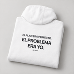 BBS-SINGLE|White|folded|Almost Disciplined — Trading Hoodie | BB SIGN folded studio view (Spanish)