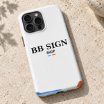 BB SIGN Signature · Phone Case — 02-bb-sign-white — visualización del diseño