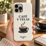 Coffee & Candles / Café y Velas · Phone Case — 05-es — visualización del diseño