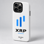 XRP · BB SIGN — 02-estudio — three blue candlesticks on white phone case
