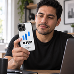 XRP · BB SIGN — 03-modelo — three blue candlesticks on white phone case