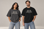 Concept mockup — Don’t Ask About the Challenge — Tee on two models.