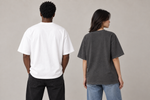 Concept mockup — En Demo Soy Millonario — Tee, back view on two models.