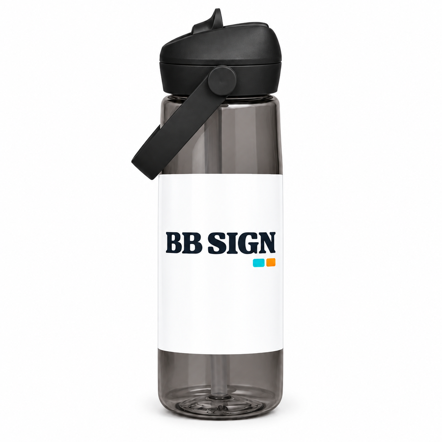 BB SIGN — Flip Straw Water Bottle · 25 oz, As shown, , product front on white background
