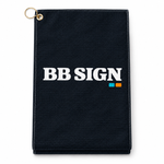 BB SIGN — Golf Towel, As shown, product detail on white background