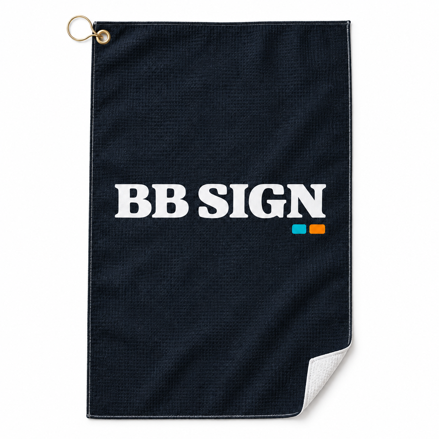 BB SIGN — Golf Towel, As shown, , product front on white background