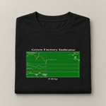 Green Factory Indicator oversized T-shirt in black — folded studio view