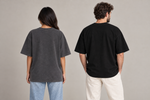 Concept mockup — Soy la Liquidez — Tee, back view on two models.