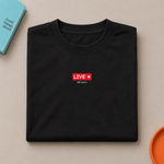 BBS-SINGLE|Black|folded|LIVE — Oversized Tee, Black, folded