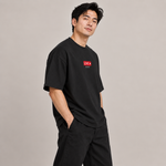 BBS-SINGLE|Black|side|LIVE — Oversized Tee, Black, side