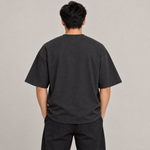 BBS-SINGLE|Dark Grey|back|LIVE — Oversized Tee, Dark Grey, back