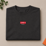 BBS-SINGLE|Dark Grey|folded|LIVE — Oversized Tee, Dark Grey, folded