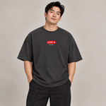 BBS-SINGLE|Dark Grey|front|LIVE — Oversized Tee, Dark Grey, front