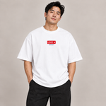 BBS-SINGLE|White|front|LIVE — Oversized Tee, White, front