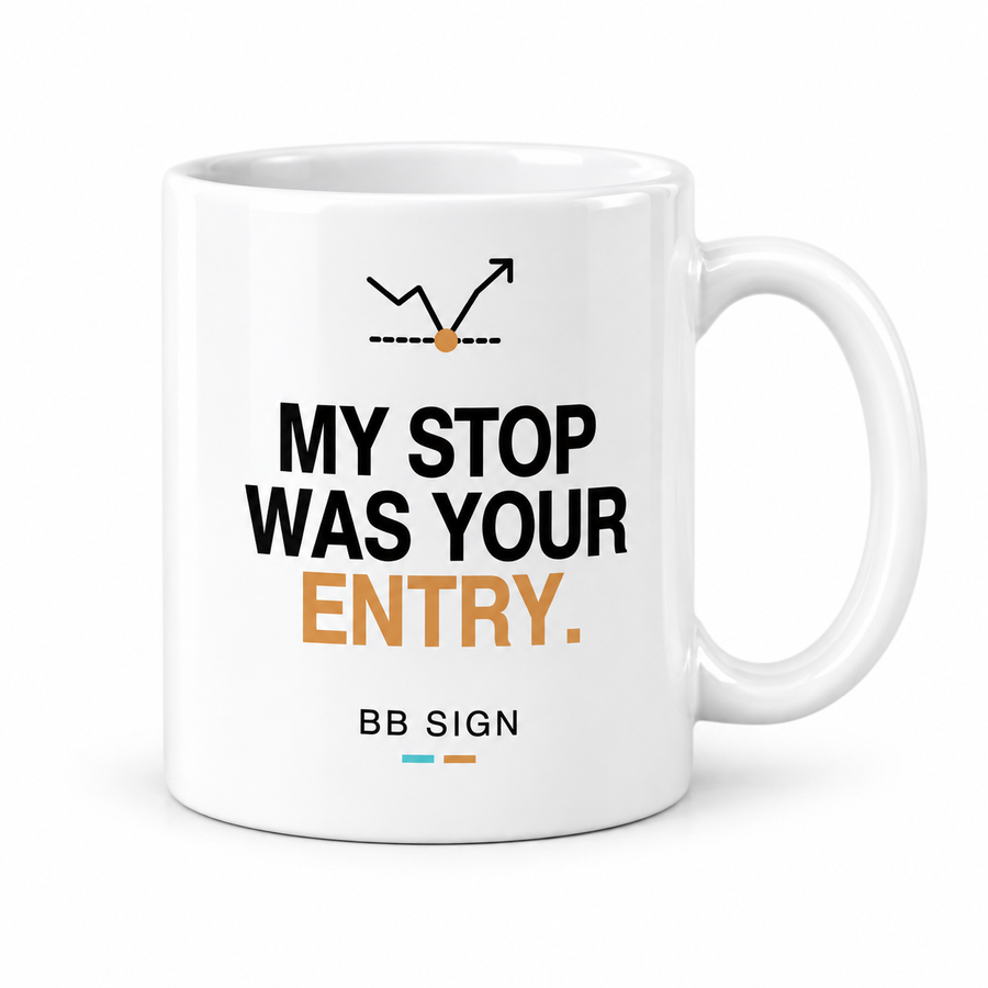 My Stop Was Your Entry. — Ceramic Mug, White 11 oz, single mug, artwork facing camera, front