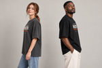 Concept mockup — Martin — But Not Gala — Tee, side view on two models.
