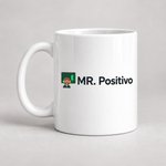 Mr. Positivo — original copper-haired character — concept mug mockup
