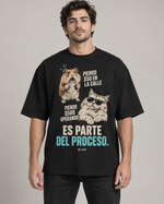 BBS-SINGLE|Black|front|AI product mockup — Es Parte del Proceso oversized T-shirt