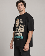 BBS-SINGLE|Black|side|AI product mockup — Es Parte del Proceso oversized T-shirt