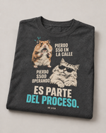 BBS-SINGLE|Dark Grey|folded|AI product mockup — Es Parte del Proceso oversized T-shirt