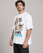 BBS-SINGLE|White|side|AI product mockup — Es Parte del Proceso oversized T-shirt