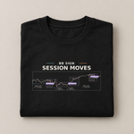 BB Sign Session Moves oversized T-shirt in black — folded studio view