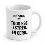 BB SIGN SHOP — Break Even Mug, White, product detail on white background