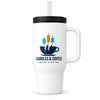 White / 40 oz · travel mug con asa