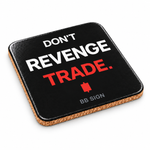 BB SIGN SHOP — Don't Revenge Trade Cork Coaster, As shown, product angle on white background