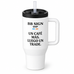 BB SIGN SHOP — One More Coffee Travel Mug, White, product detail on white background