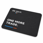 BB SIGN SHOP — One More Trade Mouse Pad, Charcoal, product angle on white background