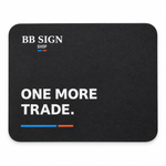 BB SIGN SHOP — One More Trade Mouse Pad, Charcoal, product front on white background