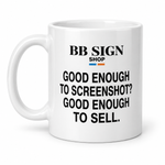 BB SIGN SHOP — Screenshot Rule Mug, White, product angle on white background
