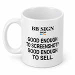 BB SIGN SHOP — Screenshot Rule Mug, White, product detail on white background