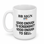 BB SIGN SHOP — Screenshot Rule Mug, White, product detail on white background