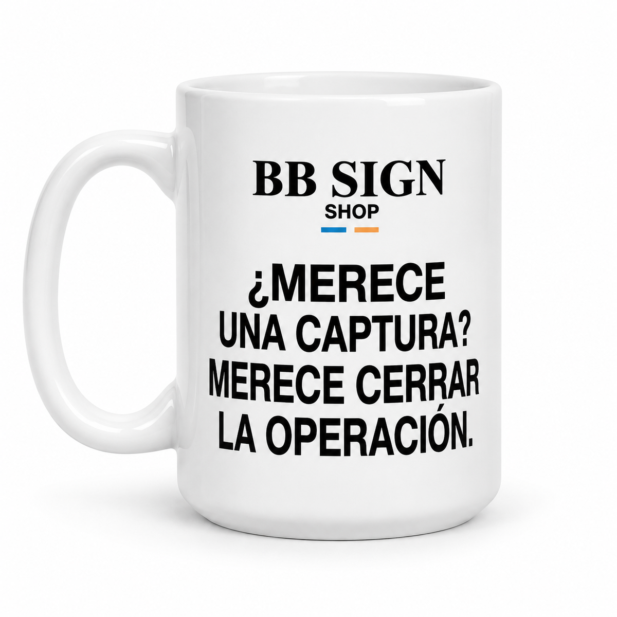 BB SIGN SHOP — Screenshot Rule Mug, White, product front on white background