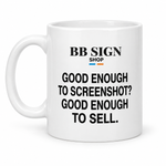 BB SIGN SHOP — Screenshot Rule Mug, White, EN, product front on white background