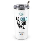 BB SIGN SHOP — Tan Fría / As Cold Thermal Tumbler, White, product detail on white background