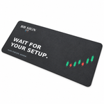 BB SIGN SHOP — Wait for Your Setup Keyboard Pad, Charcoal, product angle on white background