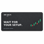 BB SIGN SHOP — Wait for Your Setup Keyboard Pad, Charcoal, product front on white background