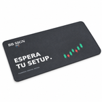 BB SIGN SHOP — Wait for Your Setup Keyboard Pad, Charcoal, product angle on white background