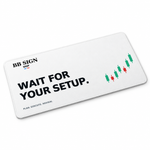 BB SIGN SHOP — Wait for Your Setup Keyboard Pad, White, product angle on white background