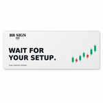 BB SIGN SHOP — Wait for Your Setup Keyboard Pad, White, product front on white background