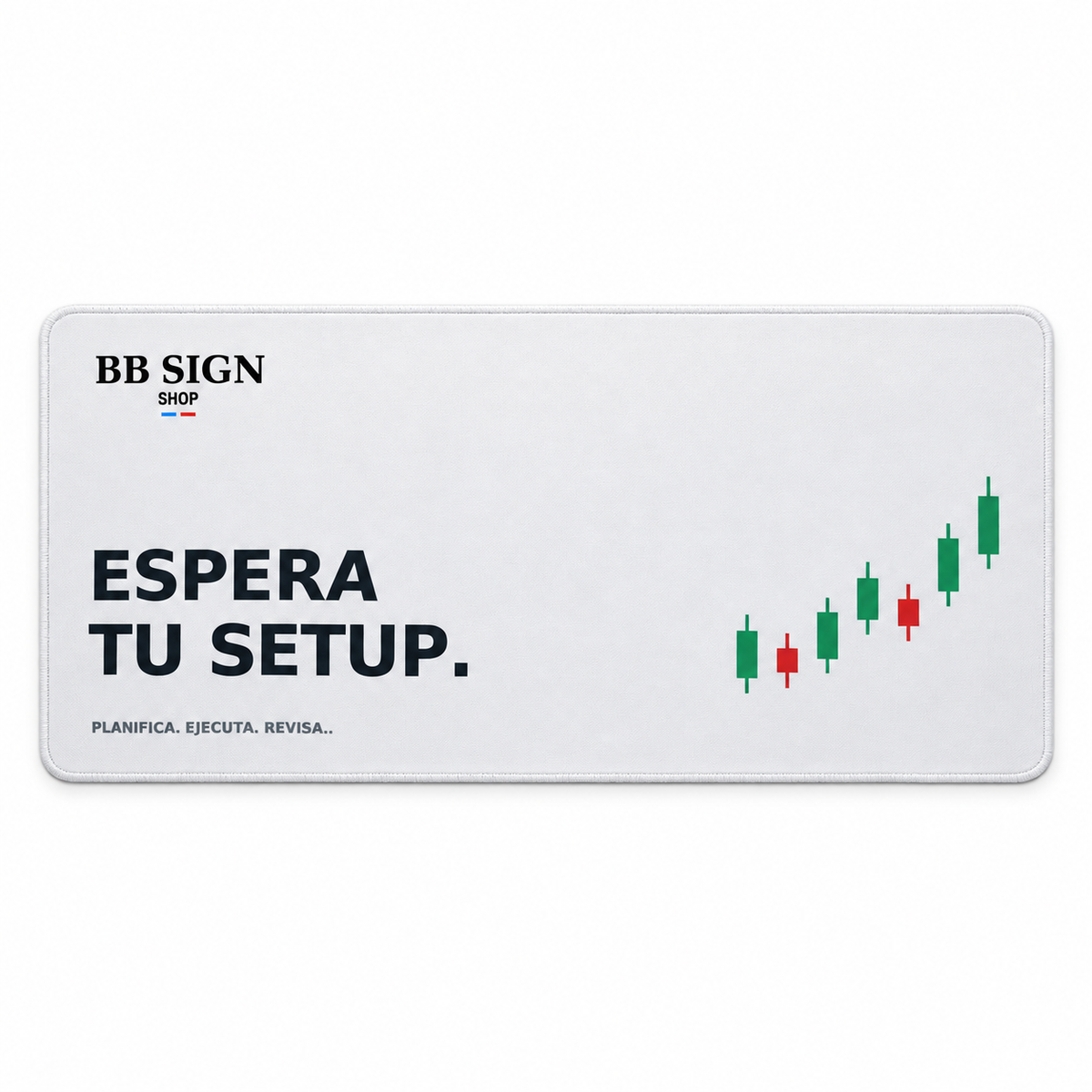 BB SIGN SHOP — Wait for Your Setup Keyboard Pad, White, product front on white background