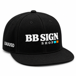 BB SIGN Signature — Snapback Hat, Black, product angle on white background