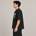 BBS-SINGLE|Black|side|William — Not an Alligator oversized tee