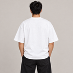 BBS-SINGLE|White|back|William — Not an Alligator oversized tee