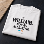 BBS-SINGLE|White|folded|William — Not an Alligator oversized tee